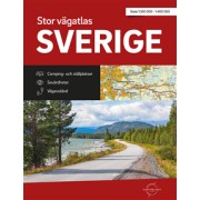 Stor vägatlas Sverige Norstedts A3 spiral
